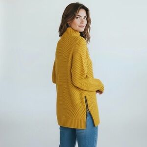 Banana Republic Yellow Turtleneck Sweater